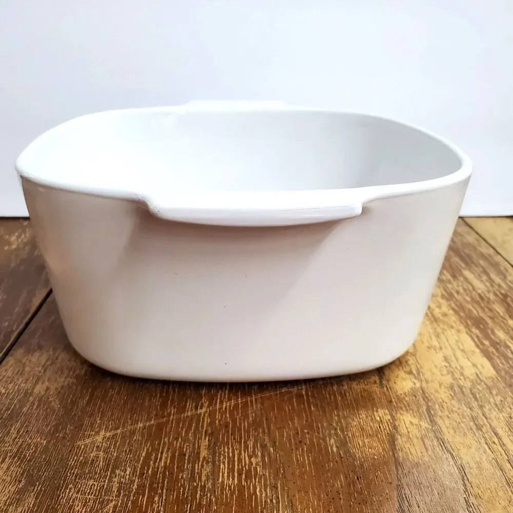 Corning Ware A-3-B White 3L Casserole Dish Vintage Pyroceram Square Bakeware USA